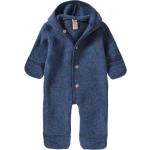 Blaue Melierte Engel Naturtextilien Nachhaltige Fleece-Overalls für Kinder aus Fleece für Babys Größe 56 für den für den Winter 