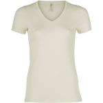 Reduzierte Beige Langärmelige Engel Bio Nachhaltige T-Shirts aus Baumwolle für Damen Größe S 
