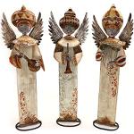 10 cm Gall&Zick Engelpaare aus Holz 3-teilig 