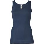 Marineblaue Bio Nachhaltige Damenunterhemden aus Seide maschinenwaschbar Größe XS für den für den Winter 