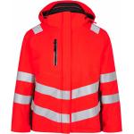 Rote Engel Nachhaltige Warnschutzjacken mit Reißverschluss aus Polyester für Damen Größe L für den für den Winter 