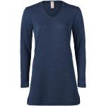 Reduzierte Blaue Langärmelige Engel Nachhaltige Longshirts aus Merino-Wolle für Damen Größe S 