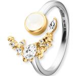 Reduzierte Silberne Elegante Engelsrufer Mondstein Ringe aus Silber mit Zirkonia mit Zertifikat für Damen 
