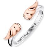 Reduzierte Silberne Elegante Engelsrufer Bicolor Ringe aus Silber mit Zertifikat für Damen 