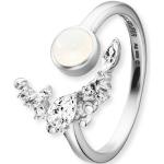 Weiße Engelsrufer Mondstein Ringe aus Silber für Damen 