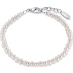 Silberne Engelsrufer Stahlarmbänder mit Echte Perle für Damen 