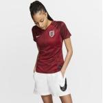 Rote Atmungsaktive Nike England Trikots für Damen - Auswärts 