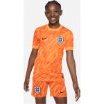 England (Men's Team) 2024/25 Stadium Goalkeeper Nike Dri-FIT kurzärmliges Replica-Fußballtrikot für ältere Kinder - Orange