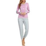Lila Pyjamas lang aus Baumwolle für Damen Größe XXL für den für den Herbst 