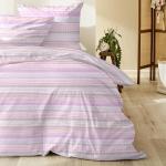 Lavendelfarbene Moderne Seersucker Bettwäsche mit Reißverschluss aus Baumwolle 135x200 