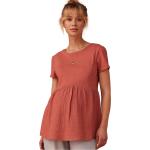 Terracottafarbene Envie de Fraise Umstands-T-Shirts mit Reißverschluss aus Jersey für Damen 