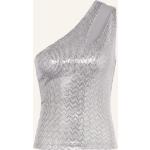 Reduzierte Silberne envii One Shoulder One Shoulder Tops mit Pailletten aus Polyester für Damen Größe S für den für den Sommer 