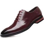Rote Business Spitze Hochzeitsschuhe & Oxford Schuhe mit Schnürsenkel aus Leder leicht für Herren Größe 43 für den Bräutigam 