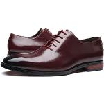 Rote Business Spitze Hochzeitsschuhe & Oxford Schuhe mit Schnürsenkel aus Leder leicht für Herren Größe 45 