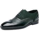 Grüne Business Spitze Hochzeitsschuhe & Oxford Schuhe mit Schnürsenkel aus Veloursleder leicht für Herren Größe 47 