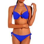 Blaue Push Up Bikinis in 65B mit Bügel für Damen Größe S 