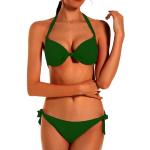 Armeegrüne Push Up Bikinis in 75B mit Bügel für Damen Größe M 