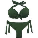 Armeegrüne Push Up Bikinis in 75C mit Bügel für Damen Größe M 