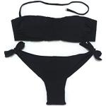 Schwarze Bandeau Bikinitops in 75C für Damen Größe L 