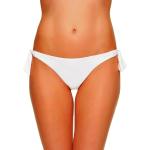 Weiße Unifarbene Bikinihosen zum Binden ohne Verschluss aus Nylon für Damen Größe M 