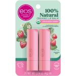 eos USDA Organic Lip Balm - Strawberry Sorbet | Lip Care to Moisturize Dry Lips | 100% Natural and Gluten Free | Long Lasting Hydration | 0.14 oz | 2 Pack