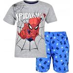 Graue Spiderman Kinderschlafanzüge & Kinderpyjamas für Jungen Größe 128 2-teilig 