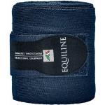 Blaue Equiline Bandagen für Pferde 2-teilig 