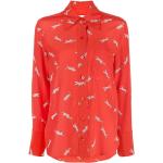 Reduzierte Rote EQUIPMENT Shirts mit Tasche aus Seide für Damen Größe S 