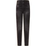 Schwarze Elias Rumelis Wide Leg Jeans & Relaxed Fit Jeans mit Knopf aus Baumwolle für Damen Größe XS 