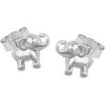 Silberne Elefanten Ohrringe aus Silber für Kinder 