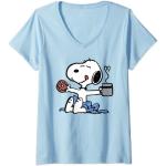 Blaue Die Peanuts Snoopy T-Shirts mit Donut-Motiv für Damen Größe S 
