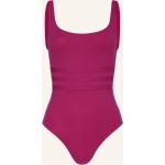 Fuchsiafarbene Eres U-Ausschnitt Badeanzüge mit hohem Beinausschnitt aus Polyamid ungefüttert für Damen Größe S 