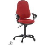 Rote Topstar Ergo Ergonomische Bürostühle & orthopädische Bürostühle  aus Stoff höhenverstellbar 