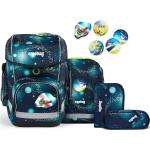 Blaue Ergobag Cubo Schulranzen Sets mit Weltallmotiv aus Polyester 5-teilig zum Schulanfang 