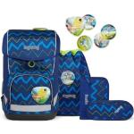 Blaue Sportliche Ergobag Cubo Light Nachhaltige Schulranzen & Schultornister 19l mit Knopf aus Polyester für Kinder zum Schulanfang 