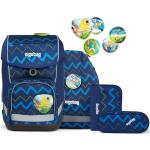 Blaue Sportliche Ergobag Cubo Nachhaltige Schulranzen & Schultornister 19l mit Knopf aus Polyester für Kinder zum Schulanfang 