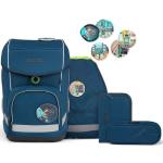 Blaue Unifarbene Sportliche Ergobag Nachhaltige Schulranzen & Schultornister 19l mit Knopf aus Polyester für Kinder zum Schulanfang 