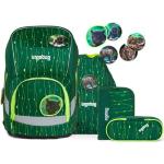 Grüne Sportliche Ergobag Wide RambazamBär Nachhaltige Schulranzen & Schultornister 21l mit Knopf aus Polyester für Kinder zum Schulanfang 