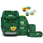 Grüne Ergobag Cubo BärRex Schulranzen Sets aus Polyester schmutzabweisend 5-teilig zum Schulanfang 