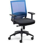 Blaue Moderne PerfectFurn Ergonomische Bürostühle & orthopädische Bürostühle  mit Armlehne Breite 50-100cm, Höhe 100-150cm, Tiefe 0-50cm 