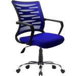 Blaue Moderne BestLivingHome Ergonomische Bürostühle & orthopädische Bürostühle  aus Polyester mit Armlehne Breite 50-100cm, Höhe 50-100cm, Tiefe 50-100cm 