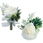 Grüne Elegante Damenansteckblumen handgemacht für die Braut 