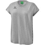 Graue Oversize T-Shirts aus Baumwollmischung für Damen Größe S 