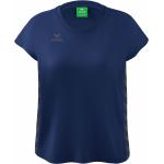 Marineblaue Erima T-Shirts aus Baumwollmischung für Damen Größe S 
