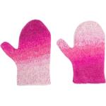 Reduzierte Pinke Strick-Handschuhe für Damen Größe M 