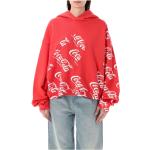 Reduzierte Rote Coca Cola Damenhoodies & Damenkapuzenpullover Größe M 