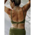 Reduzierte Olivgrüne Erlich Bio Nachhaltige Bralettes mit Rückenverschluss für Damen 