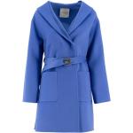 Reduzierte Blaue Ermanno Scervino Kapuzenmäntel aus Wolle mit Kapuze für Damen Größe S für den für den Winter 