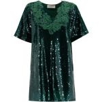 Reduzierte Grüne Ermanno Scervino Mini Festliche Kleider mit Pailletten aus Spitze für Damen Größe M 