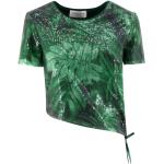 Reduzierte Grüne Ermanno Scervino T-Shirts mit Pailletten für Damen Größe S 